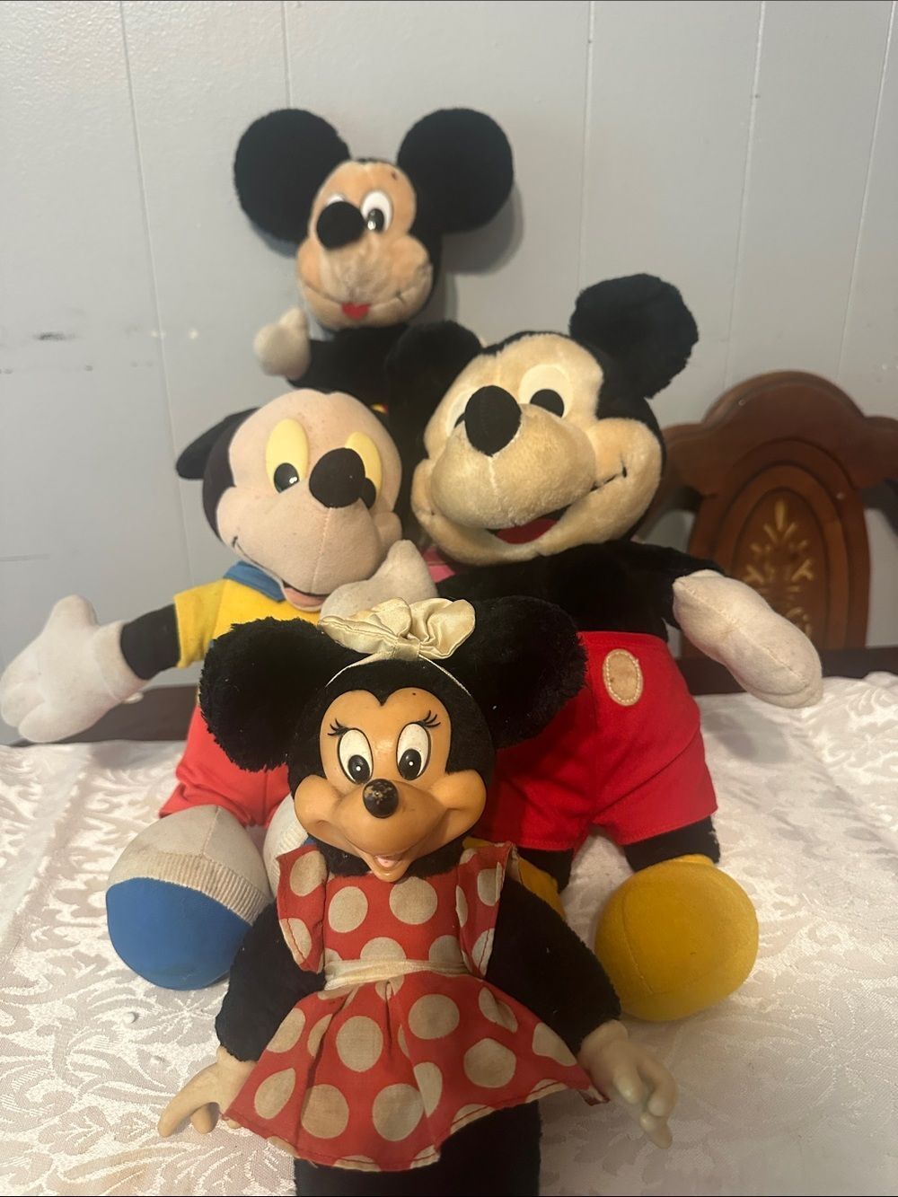 Vintage Mickey Mouse and Minnie Plush Lot